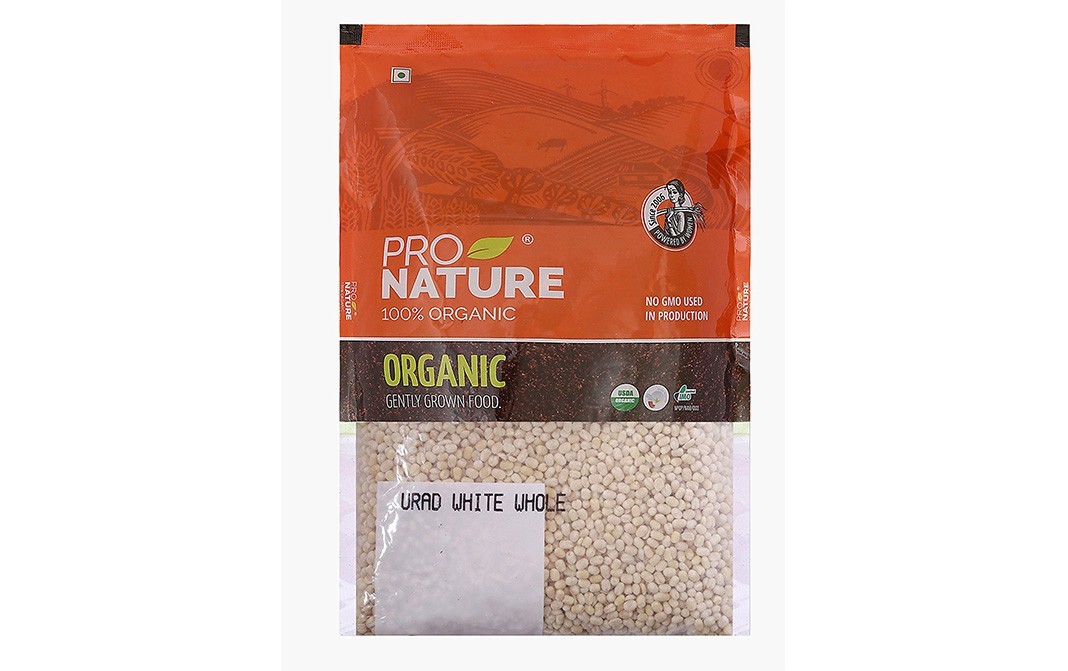 Pro Nature Organic Urad White Whole    Pack  500 grams